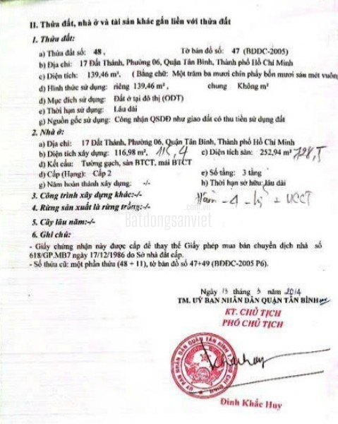 Bán Nhà Mặt Tiền 17 Đất Thánh, Tân Hòa