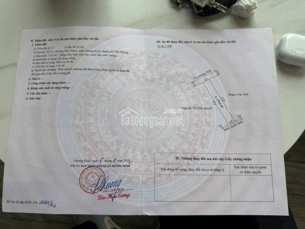 23 tr / m2– 175m2 Hải Thành Dương Kinh Zalo 0567222555