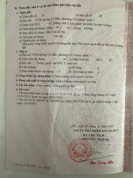 Chính Chủ Bán Mặt Tiền Cô Bắc, P. Phạm Ngũ Lão, Q.1: (4x20m), Giá Tốt Nhất Thị Trường - 45 tỷ!