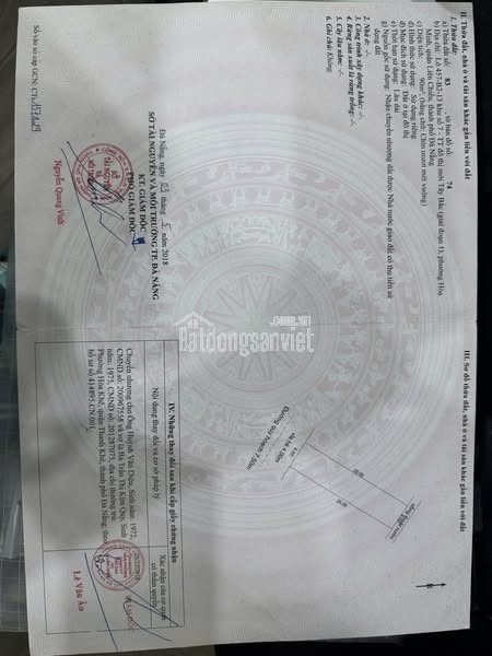 CẦN BÁN NHÀ MẶT TIỀN NÚI THÀNH , DT162m2, GIÁ 15.5 TỶ