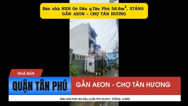 Bán nhà HXH Lý Tuệ q.Tân Phú 64m², 6.99 Tỷ - CẠNH AEON