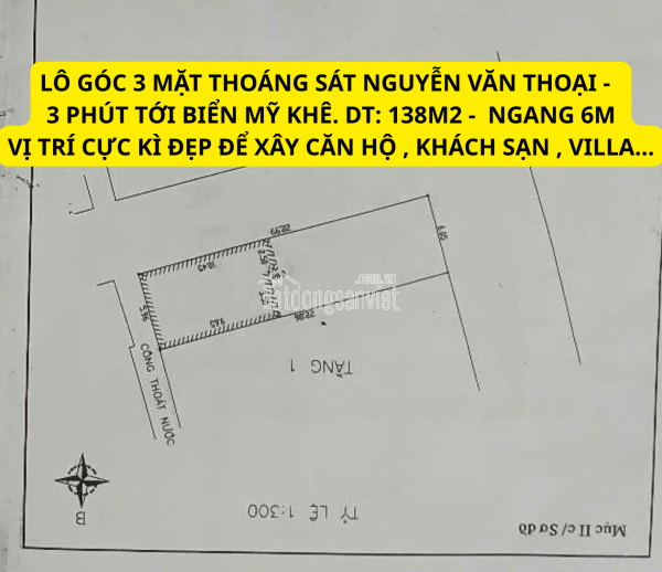 BÁN LÔ GÓC 2 MẶT TIỀN  TRUNG TÂM BIỂN MỸ KHÊ KHU DU LỊCH NỔI TIẾNG ĐÀ NẴNG