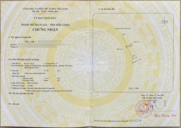 Bán đất khu giáo viên trường Hướng Nghiệp - đường Võ Trường Toản (P Vĩnh Quang cũ, P Rạch Giá, An