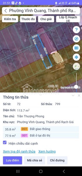 Bán đất khu giáo viên trường Hướng Nghiệp - đường Võ Trường Toản (P Vĩnh Quang cũ, P Rạch Giá, An