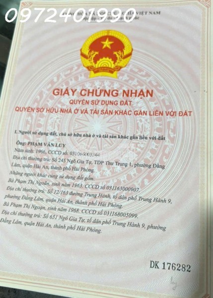 Chính chủ gửi bán siêu phẩm nhà con đường Ngô Gia Tự , 196m giá bán 90tr/m