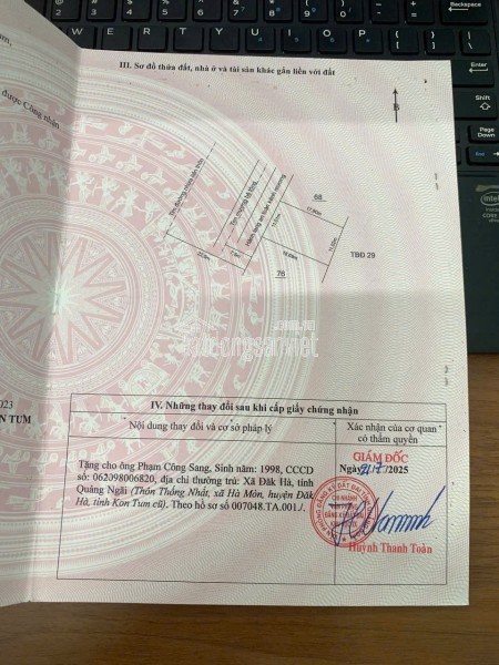 CẦN BÁN NHÀ NGUYÊN CĂN – THÔN THỐNG NHẤT, XÃ HÀ MÒN, HUYỆN ĐẮK HÀ, KON TUM