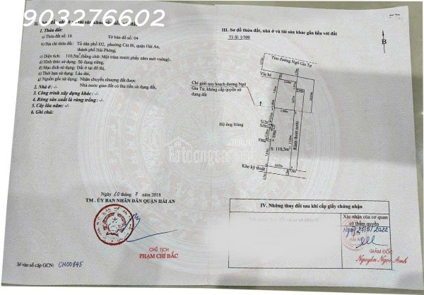 Bán nhà mặt đường Ngô Gia Tự, Hải An, Hải Phòng – diện tích S 111m², giá bán 151 tr/m