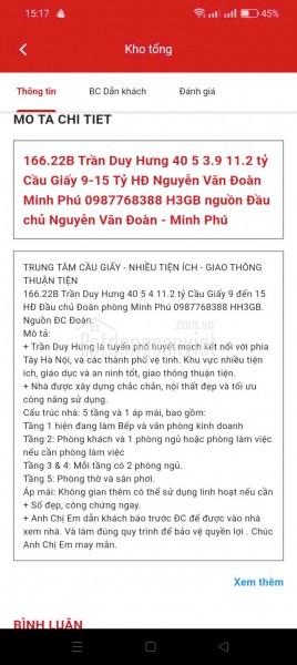 Bán nhà Trần Duy Hưng trung tâm quận Cầu Giay - giao thông thuận tiện - đủ đầy tiện ích