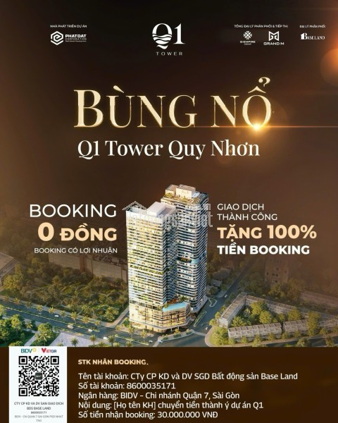 Quy Nhơn-Bán Căn Hộ Tòa Nhà Q1 Tower Điểm đầu tư lý tưởng
