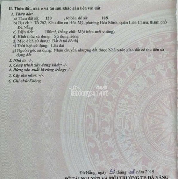 CẦN BÁN NHANH NHÀ C4 HÒA MỸ 1 - THÔNG THÍCH QUẢNG ĐỨC