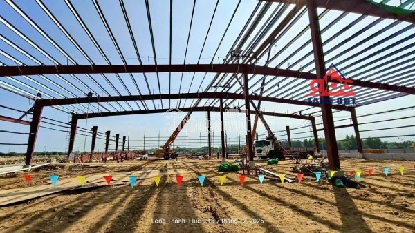 XTLT Nhà Xưởng sản xuất khung thép tiền chế, có sẵn cầu trục, trạm điện lớn