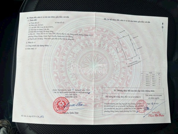 🌟 Bán Lô Đất TĐC Sở Tư Pháp – Ngang 5m Đẹp Chuẩn – Vị Trí Đắc Địa Trung Tâm Hải Phòng