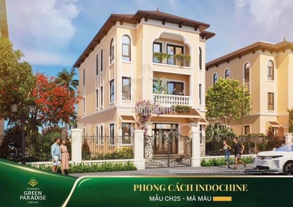 BIỆT THỰ NGHĨ DƯỠNG CẦN GIỜ GIÁ 100 TRIỆU/M2 TẠI KHU SIÊU ĐÔ THỊ VINHOMES GREEN PARADISE CAN GIO