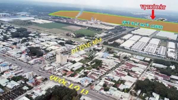 Cần bán gấp nền đất 250m² mặt tiền đường nhựa, dân cư đông đúc, trong lòng KCN