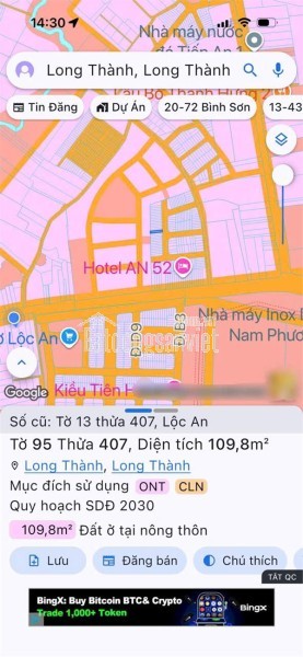 ĐẤT ĐẸP – GIÁ TỐT - CẦN BÁN Đất Sổ Đỏ tại xã  Lộc an, Long Thành, Đồng Nai