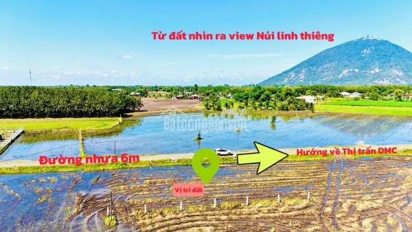 Đất giáp hồ mát mẻ dt 7*91m sẵn thổ cư kdc đông đầy đủ tiện ích cách sân bay chỉ hơn 20km quốc lộ