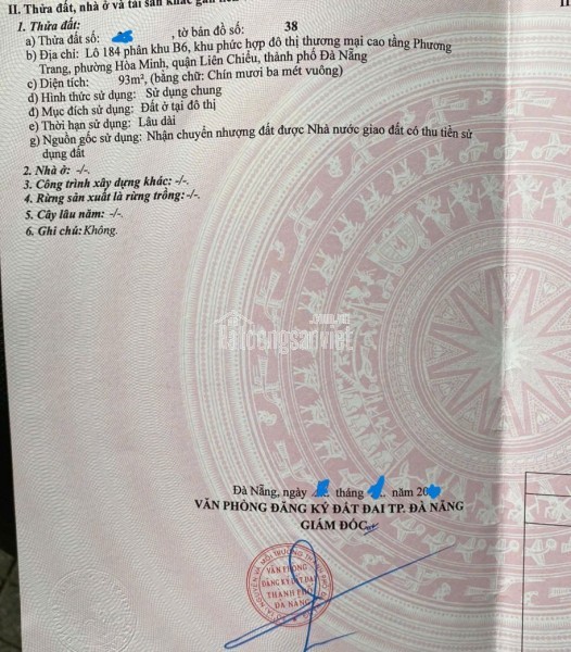 💥BÁN ĐẤT MT BÀU VÀNG 5 – TRUNG TÂM HÒA KHÁNH, LIÊN CHIỂU