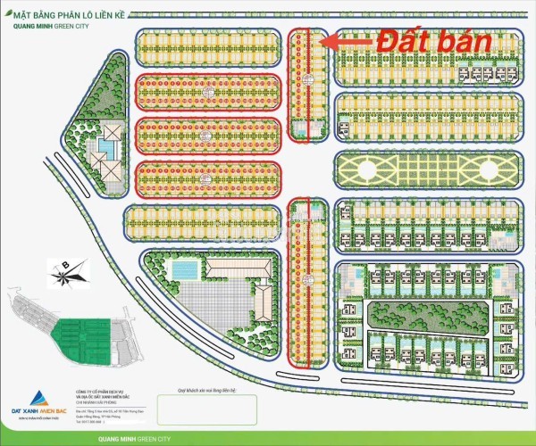 CHÍNH CHỦ BÁN ĐẤT LÔ GÓC – HƯỚNG ĐÔNG NAM HIẾM TẠI KĐT QUANG MINH GREEN CITY – THỦY NGUYÊN, HẢI