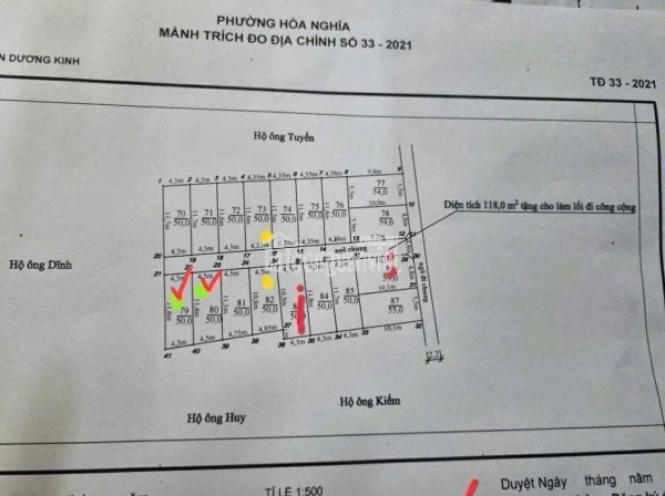 2 lô liền kề 50m² giá hiếm – sát Vinhomes Dương Kinh, vùng lõi tăng trưởng ZALO 0567 222 555