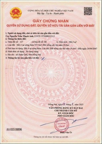 DUY NHẤT GIÁ CHỈ 6TR/M2 SỔ HỒNG FULL THỔ CƯ MẶT TIỀN NGAY CỔNG B SÂN BAY LONG THÀNH