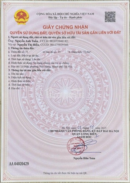 NHÀ ĐẸP - GIÁ TỐT - Vị Trí Đắc Địa Tại Lê Mật, Phường Việt Hưng, Hà Nội