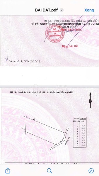Mặt tiền đường 992 Long Tân 
Ngang 5 nở hậu 10 có 80tc tổng 189m2