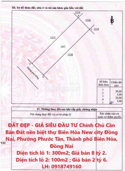 ĐẤT ĐẸP - GIÁ SIÊU ĐẦU TƯ Chính Chủ Cần Bán Đất nền biệt thự Biên Hòa New city Đồng Nai