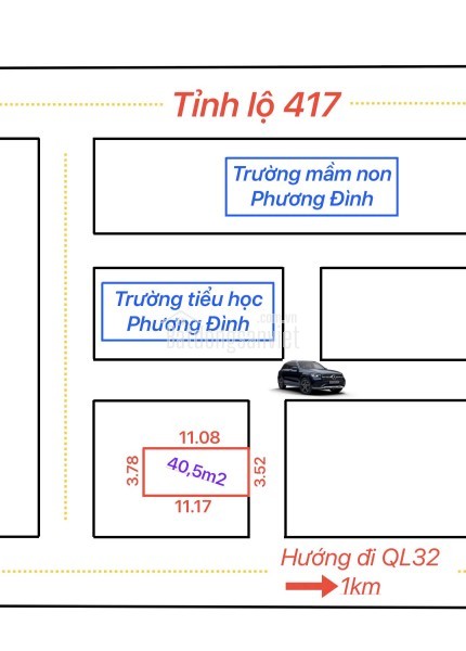Cần bán 40,5m La Thạch, Đan Phượng,giá chỉ 2.x  tỷ.