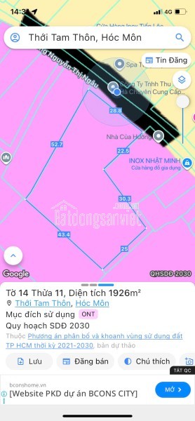 BÁN XƯỞNG MẶT TIỀN NGUYỄN THỊ NGÂU 1900M2 CÓ 1200M2 THỔ CƯ GIÁ 68T