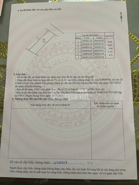 SIÊU PHẨM ĐẤT ĐẸP – GIÁ ĐẦU TƯ - SÓC SƠN, HÀ NỘI