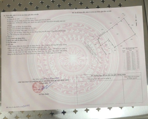 Cần bán lô đất mặt tiền đường Nguyễn Văn Bứa, xã Xuân Thới Thượng, Hóc Môn, TPHCM, ĐT 5233m2