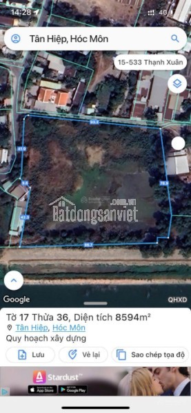 Bán lô đất nền 8,277m2 ngang 93,8m2 tại Huỳnh Thị Mài, Tân Hiệp, Hóc Môn, HCM