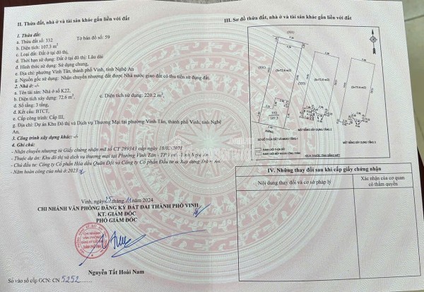 Bán căn Shophouse 107m2 dự án Vinh Heritage, Lê Mao kéo dài