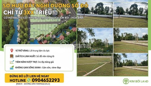 Cơ hội đầu tư có 1 không 2 Sỡ hữu đất Kim Bôi,  Hòa Bình 3xx sẵn sổ