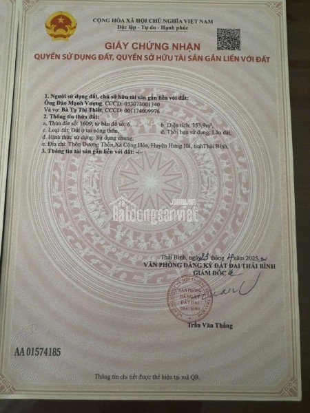 SIÊU PHẨM ĐẤT ĐẸP – CHÍNH CHỦ CẦN  BÁN  GẤP – ĐÔNG HƯNG, THÁI BÌNH