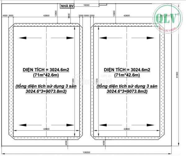CHO THUÊ NHÀ XƯỞNG 3 TẦNG – KCN NHƠN TRẠCH, ĐN – 18.144m²