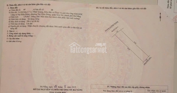 Duy nhất 1 căn giá tốt-chỉ 57tr/m. Nở hậu DT 95m2. Hẻm thông, sạch sẽ yên tĩnh, không QH.