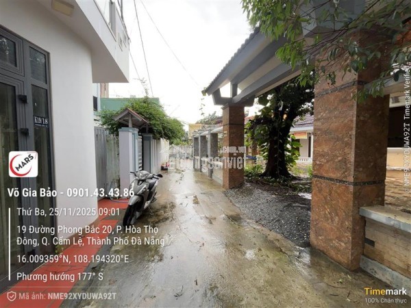 Chính chủ cần bán 350m2 đất kiệt Phong Bắc 20, Cẩm Lệ, Đà Nẵng