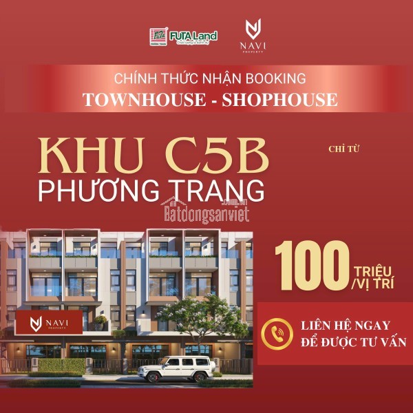 TOWNHOUSE - SHOPHOUSE KHU C5B PHƯƠNG TRANG CHỈ TỪ 8,6 TỶ