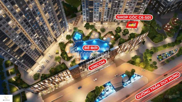 Cho Thuê Shophouse Vinhomes D Capital mặt tiền 8m,View trực diện sân vườn,bể bơi