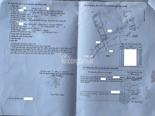 BÁN NHÀ 2 TẦNG 72M KHA VẠN CÂN LINH CHIỂU THỦ ĐÚC GIÁ 3.75 TỶ