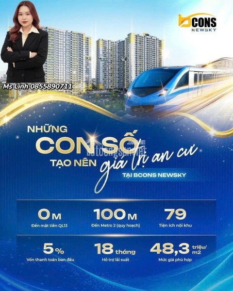 BÁN CĂN HỘ 2 PHÒNG NGỦ – 2 WC  DIỆN TÍCH 65 m² - THUẬN AN -BÌNH DƯƠNG