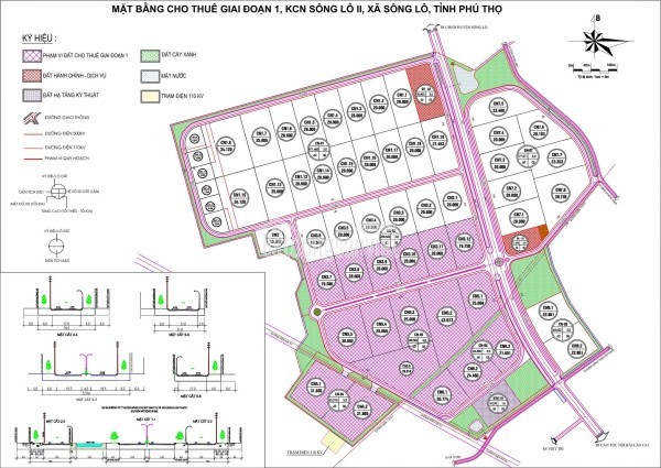 Bán và cho thuê đất KCN Sông Lô II - Vĩnh Phúc