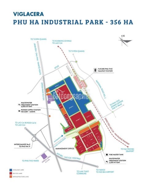 Bán/cho thuê đất KCN Sông Lô II - Phú Thọ (Vĩnh Phúc cũ)