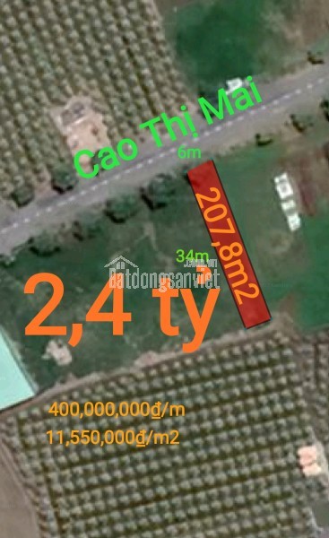 Bán lô đất thổ trung tâm Thị Trấn Tân Trụ 2 mặt tiền giá 1,7 tỷ