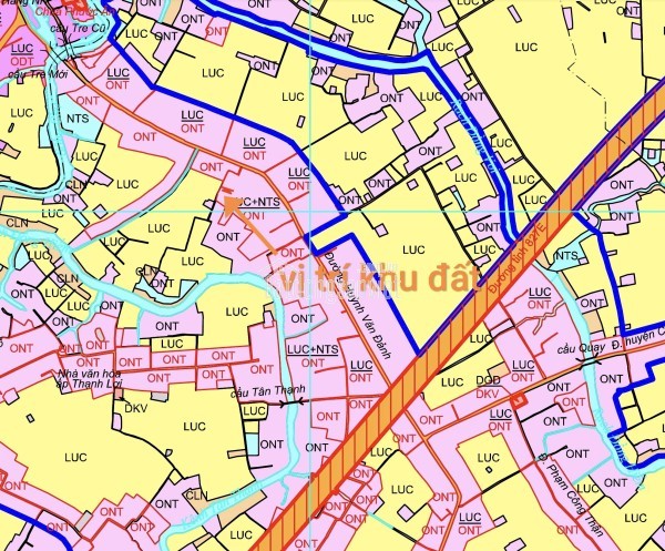 Bán lô đất thổ trung tâm Thị Trấn Tân Trụ 2 mặt tiền giá 1,7 tỷ