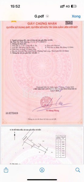 CẦN BÁN LÔ ĐẤT LONG PHƯỚC BRVT – nay thuộc P. TAM LONG, TP.HCM