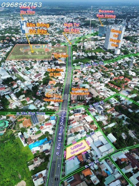 Bán đất mặt tiền Đại lộ Bình Dương Thủ Dầu Một 1.435m², quy hoạch TMDV, sẵn dòng tiền