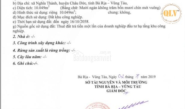 BÁN 3 LÔ ĐẤT LIỀN KỀ – KCN CHÂU ĐỨC, NGHĨA THÀNH, BRVT