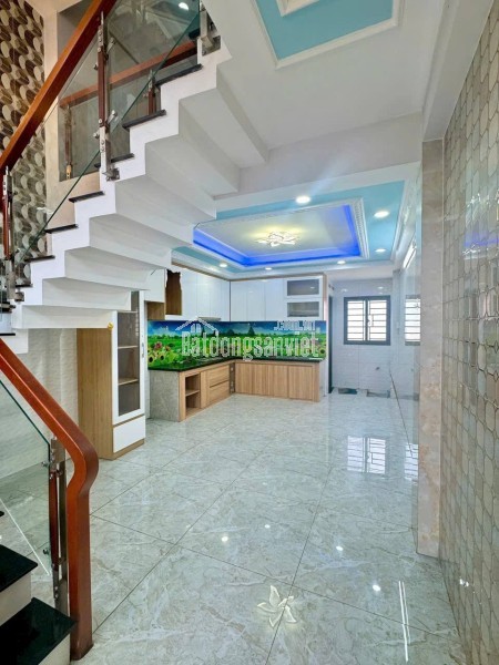 NHÀ NGAY TRUNG BÌNH TÂN - HẺM 5M XE TẢI ĐẬU - 60m2 4 X 15 NHÀ MỚI 100% BTCT - 5 TẦNG CỰC ĐEP  -